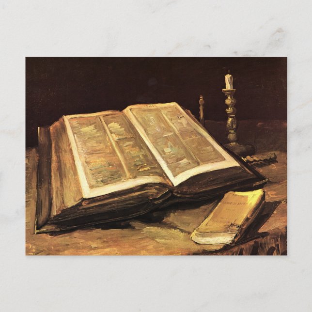 Carte Postale Vie morte avec la Bible (F117) Van Gogh Art (Devant)