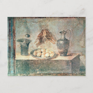 Carte Postale Vie morte avec oeufs et pousses