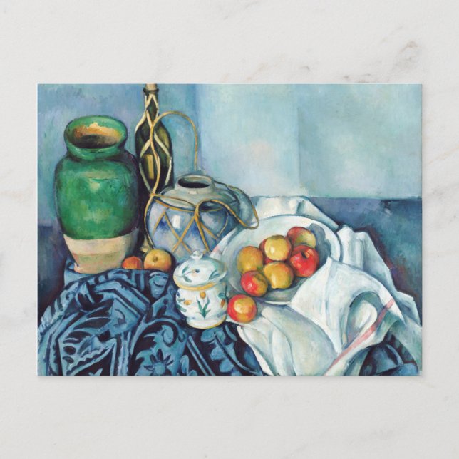 Carte Postale Vie morte avec pommes 1 par Paul Cézanne (Devant)
