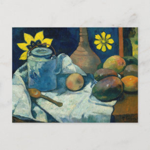 Carte Postale Vie morte avec théière et fruits   Paul Gauguin
