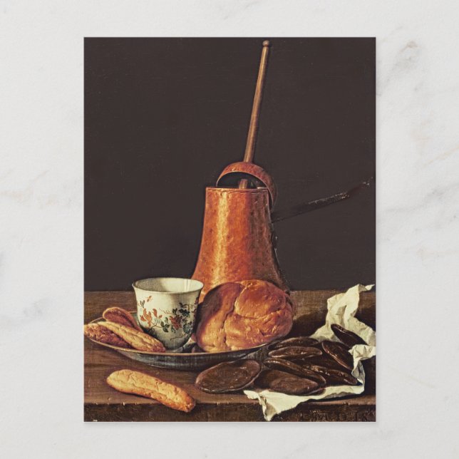 Carte Postale Vie morte avec un ensemble de chocolat à boire, 17 (Devant)