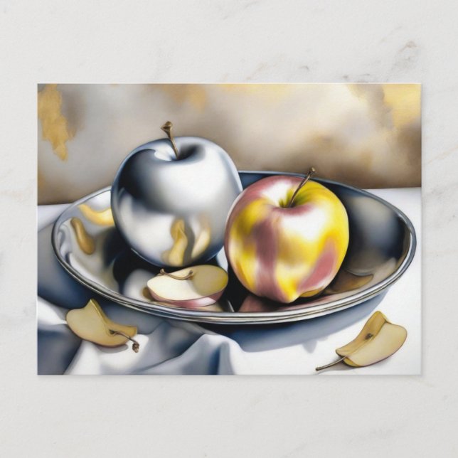 Carte Postale Vie morte des pommes d'argent et d'or (Devant)