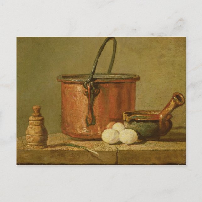 Carte Postale Vie morte des ustensiles de Cuisine, Cauldron (Devant)
