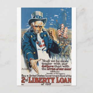 Carte Postale Vieille affiche de guerre des États-Unis de "Oncle