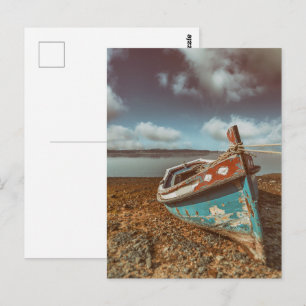 Carte Postale Vieille Aiola. Bateau traditionnel portugais sur u