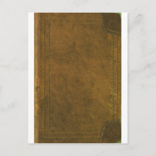 Carte Postale vieille couverture de livre en cuir