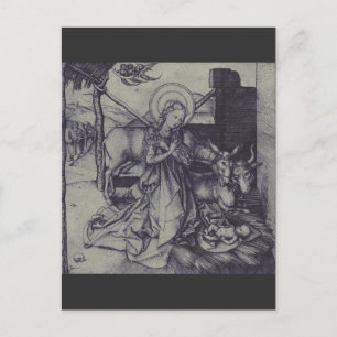 Carte Postale Vieille crèche og Jésus Christ