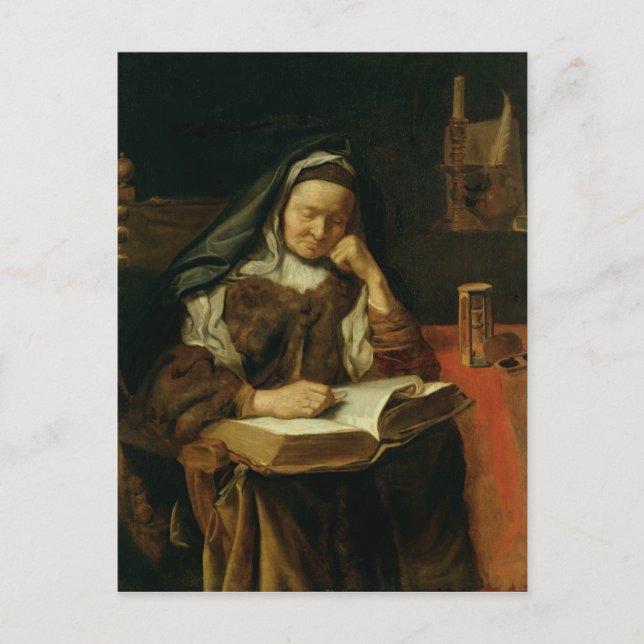 Carte Postale Vieille Femme qui dort (Devant)