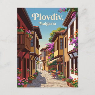 Carte Postale Vieille ruelle de Plovdiv Bulgarie