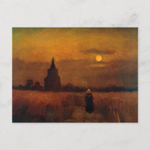Carte Postale Vieille tour dans les champs par Vincent van Gogh