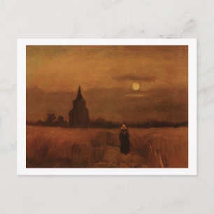 Carte Postale Vieille tour dans les champs Van Gogh Art