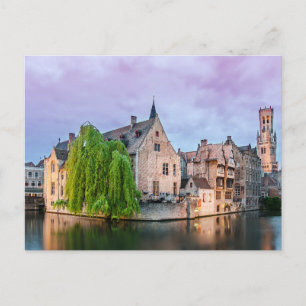Carte Postale Vieille ville de Bruges et tour du Beffroi