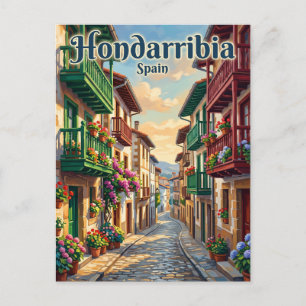 Carte Postale Vieille ville de Hondarribia Espagne