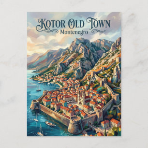 Carte Postale Vieille Ville de Kotor Monténégro