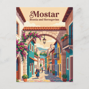 Carte Postale Vieille ville de Mostar Bosnie-Herzégovine