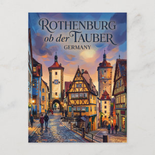 Carte Postale Vieille ville médiévale, Rothenburg ob der Tauber