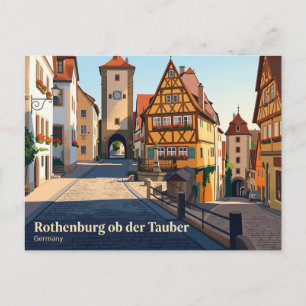 Carte Postale Vieille ville médiévale, Rothenburg ob der Tauber