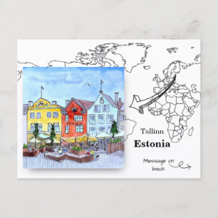 Carte Postale Vieille Ville, Tallinn Estonie