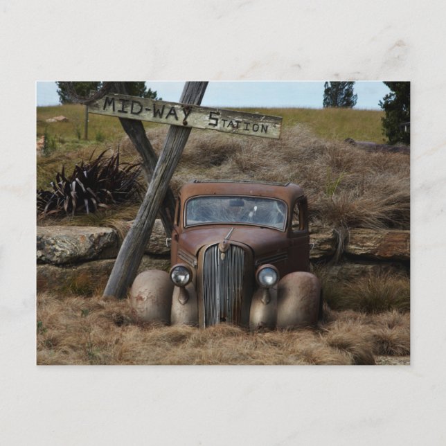 Carte Postale Vieille voiture (Devant)