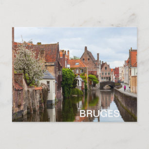 Carte Postale Vieilles maisons en Bruges, Belgique