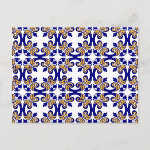 Carte Postale Vieilles tuiles florales