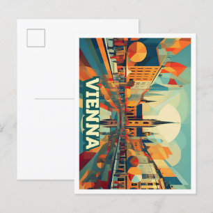 Carte Postale Vienne Autriche Voyage artistique coloré