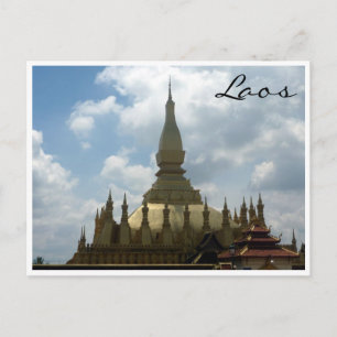 Carte Postale vientiane golden stupa