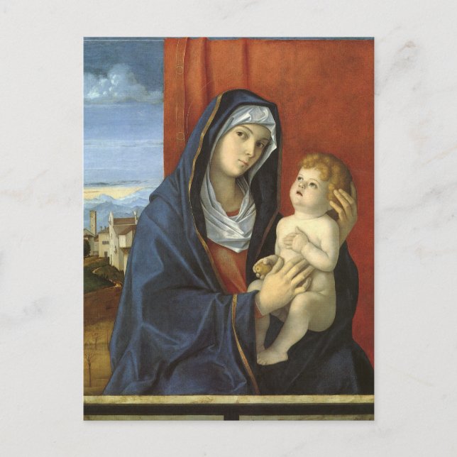 Carte Postale Vierge à l'enfant par Giovanni Bellini (Devant)