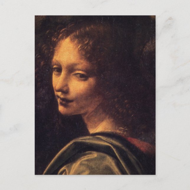 Carte Postale Vierge des Rochers - Ange (Devant)