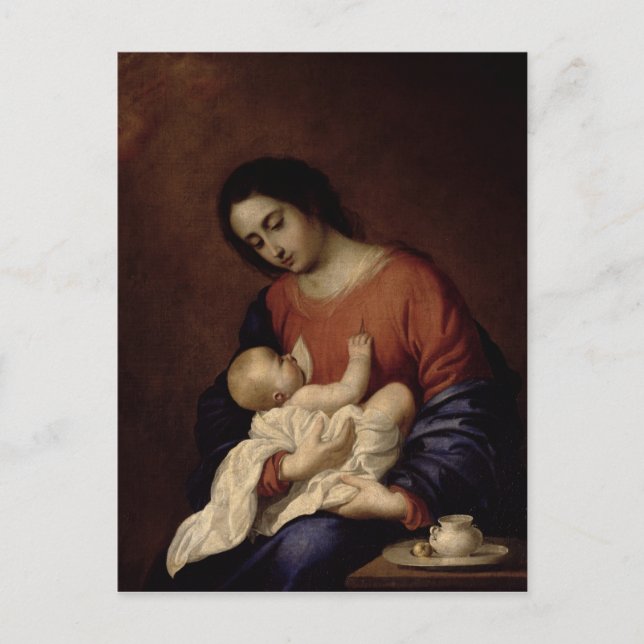 Carte Postale Vierge et enfant, 1658 (Devant)