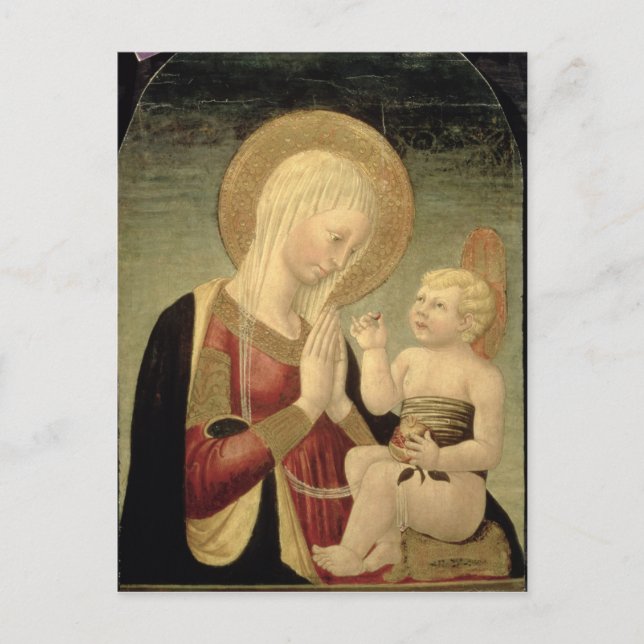 Carte Postale Vierge et enfant à la grenade (Devant)