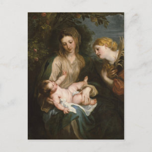 Carte Postale Vierge et enfant - Anthony Van Dyck
