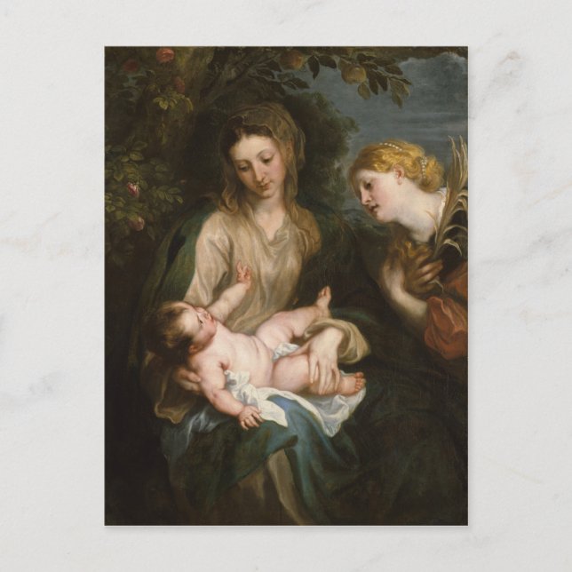 Carte Postale Vierge et enfant - Anthony Van Dyck (Devant)