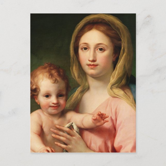 Carte Postale Vierge et enfant avec deux anges, 1770-73 (Devant)