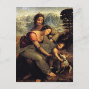 Carte Postale Vierge et enfant avec St.Anne & Lamb