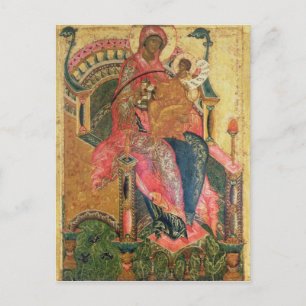 Carte Postale Vierge et enfant, Ecole de Moscou