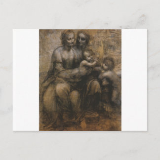 Carte Postale Vierge et enfant par Léonard de Vinci c. 1499