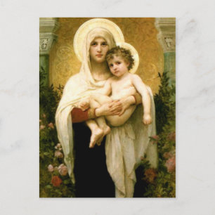 Carte Postale Vierge Marie béni et enfant Jésus de nourrisson