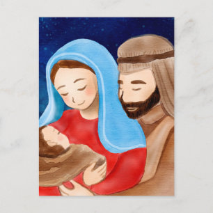Carte Postale Vierge Marie Jésus Nativité Noël