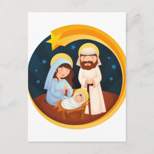 Carte Postale Vierge Marie Jésus Nativité Noël