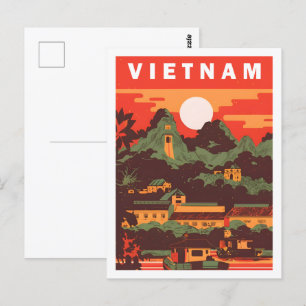 Carte Postale Vietnam célèbre Travel Place