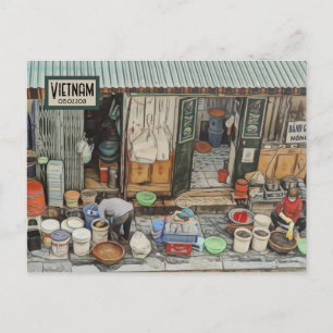 Carte postale Vietnam Street Life, date personnali
