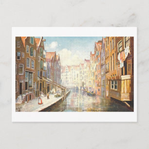 Carte Postale Vieux Achterburgwal à Amsterdam