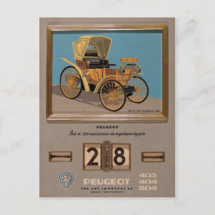 Carte Postale Vieux Advert Grèce Peugeot