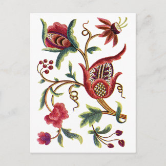 Carte Postale Vieux anglais - Broderie jacobéenne