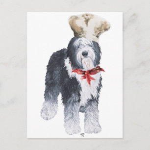 Carte Postale Vieux anglais Cheepdog Chef d'amour