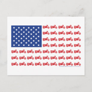 CARTE POSTALE VIEUX-BIKE-FLAG-2-TEE