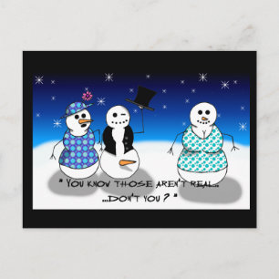 Carte Postale Vieux bonhomme de neige sale