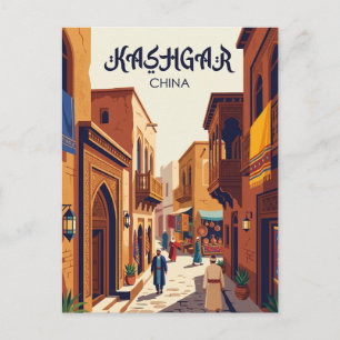 Carte Postale Vieux bourg de Kachgar Chine