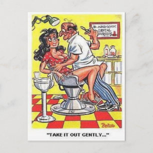 Carte postale Vieux - Comic - Dentiste